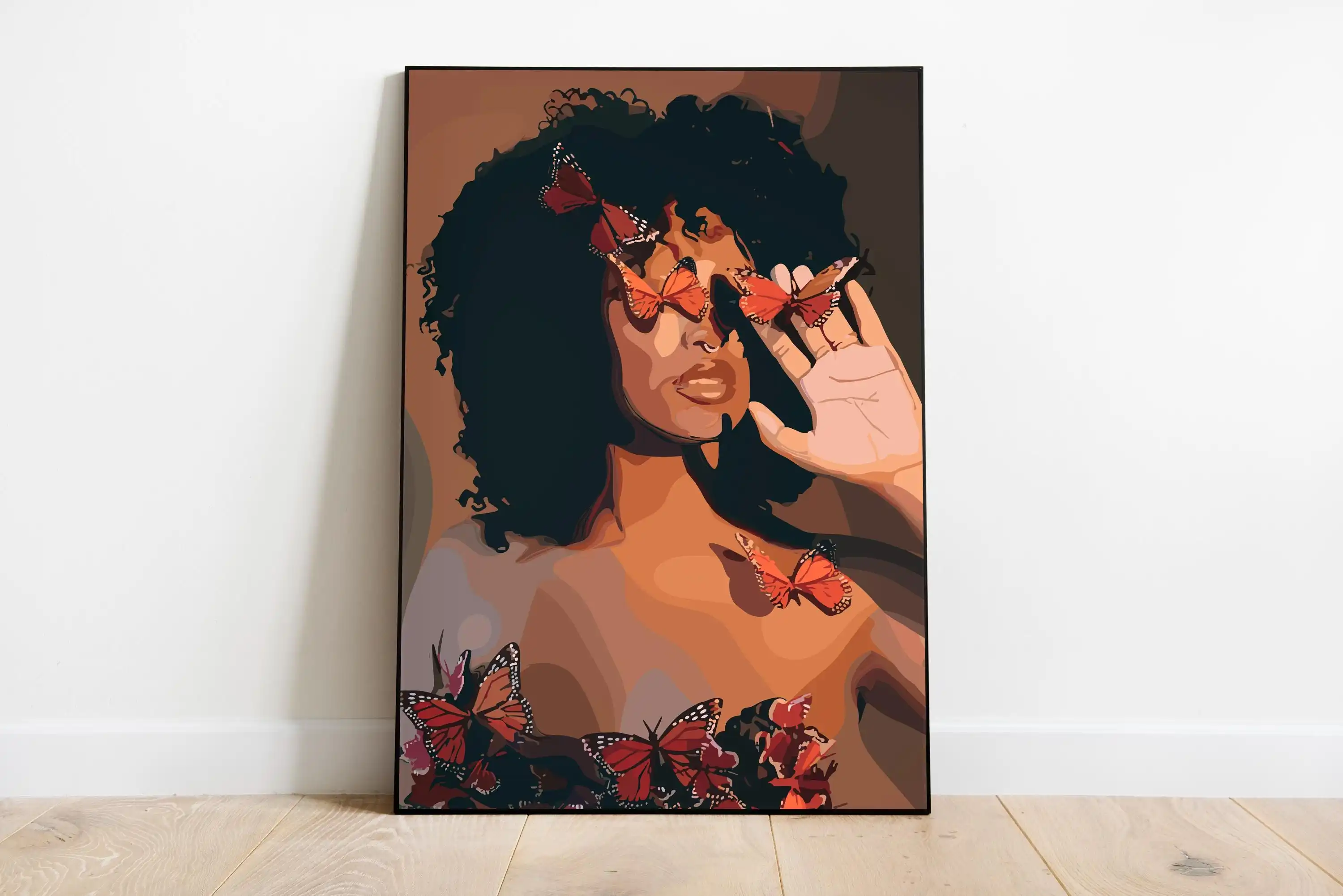 흑인 소녀 유행 여성 네일 포스터 인쇄 벽 예술 그림  - Photography Design 리뷰 및 가격