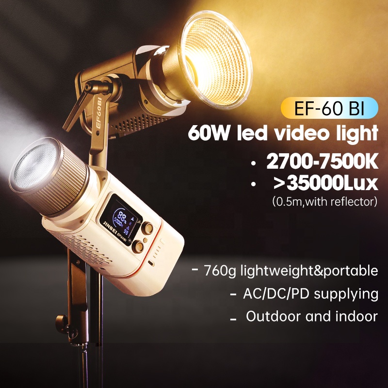 JINBEI EF-60BI 60w 사진 조명 휴대용 초 - Photography Videos Free 리뷰 및 가격